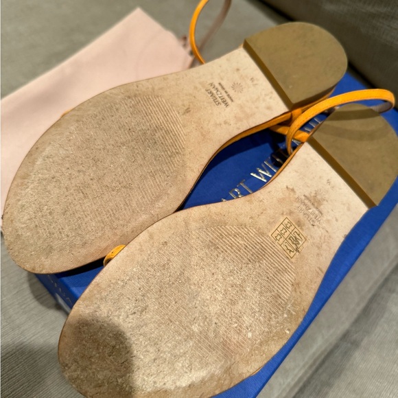 Stuart Weitzman Merinda Suede Sandals with Ankle Wrap - Picture 6 of 9